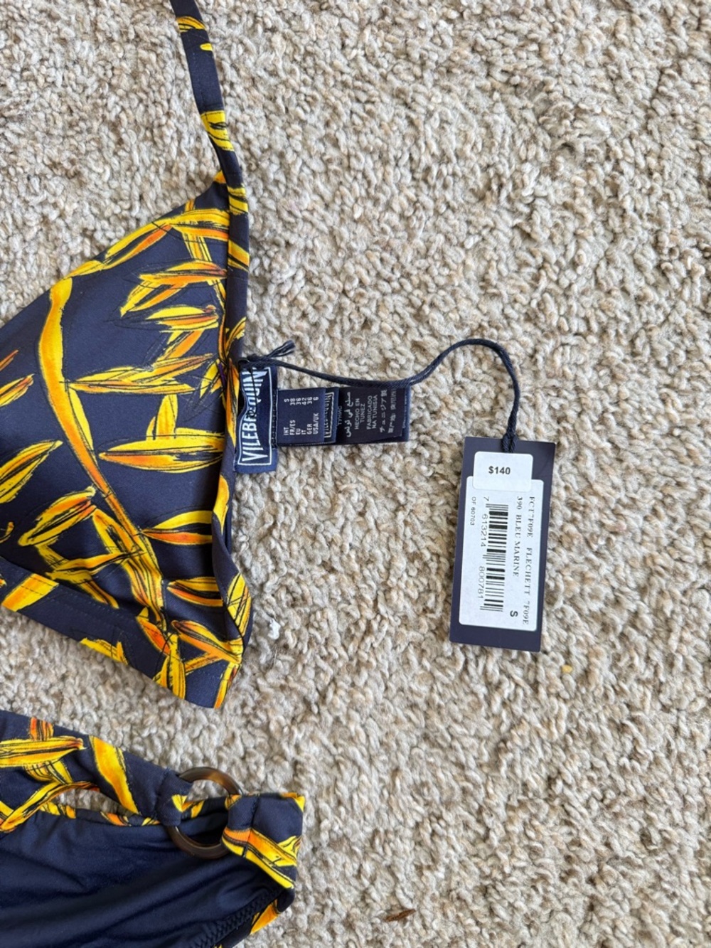 Vilbrequin NEW Bleu Marine Navy Floral Two Piece Bikini - Picture 5 of 9